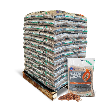 Granulés de bois HP+ Piveteau - Palette 104 sacs de 10kg